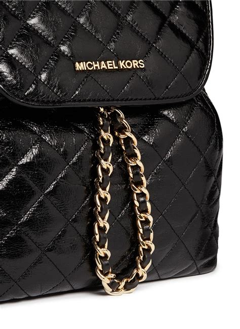 michael kors quilted leather backpack.